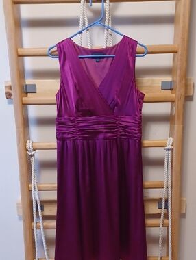 Boden Plum Silk Sleeveless Midi Dress US Size 10, Boden Size 14R